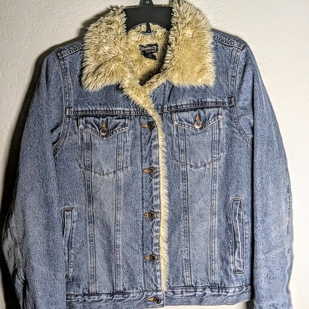 Fur Trimmed Denim Jacket